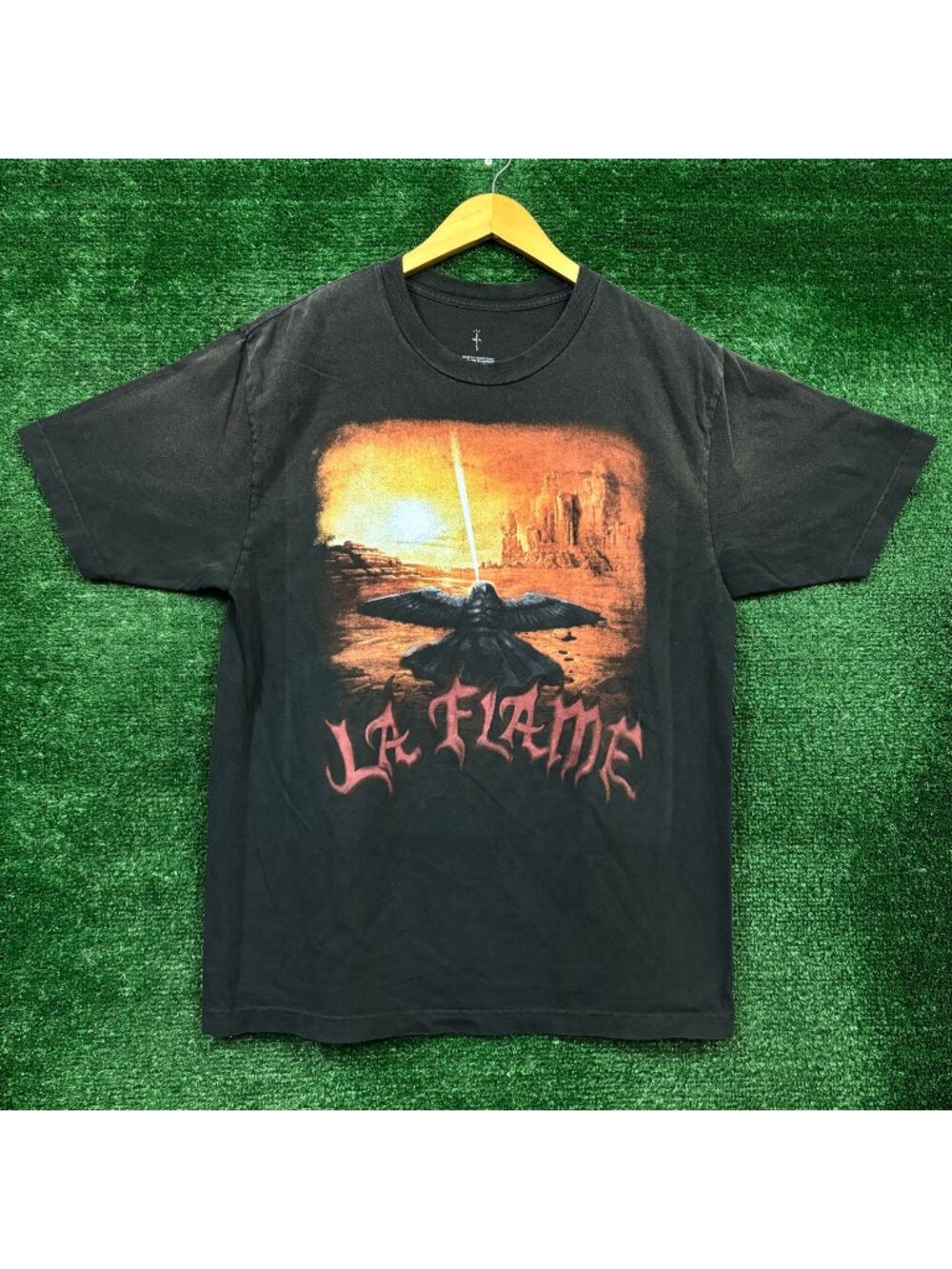 Travis Scott LA Flame Coachella Festival Hip-Hop T-Shirt Size Large
